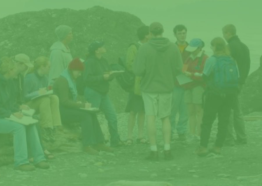 Geology students on a field trip